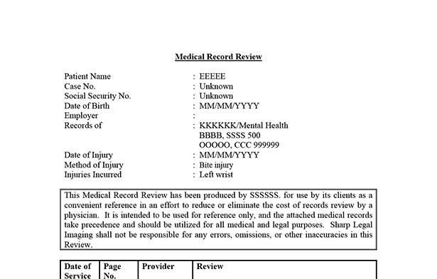Medium Chronology Sample